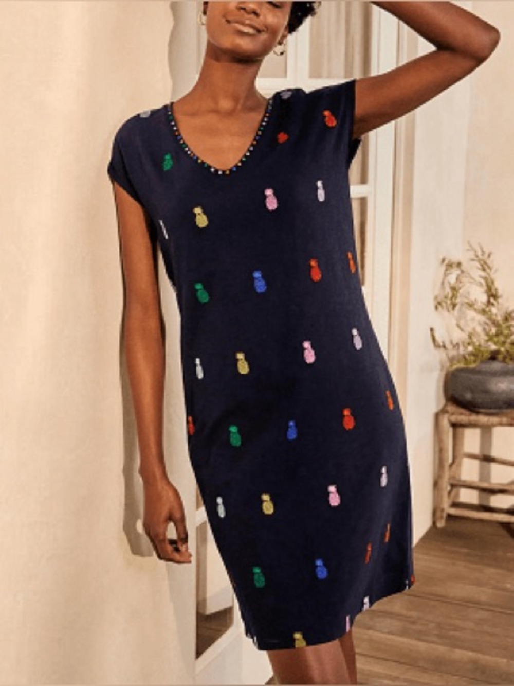 Boden Pineapple Print Dress Size US 4